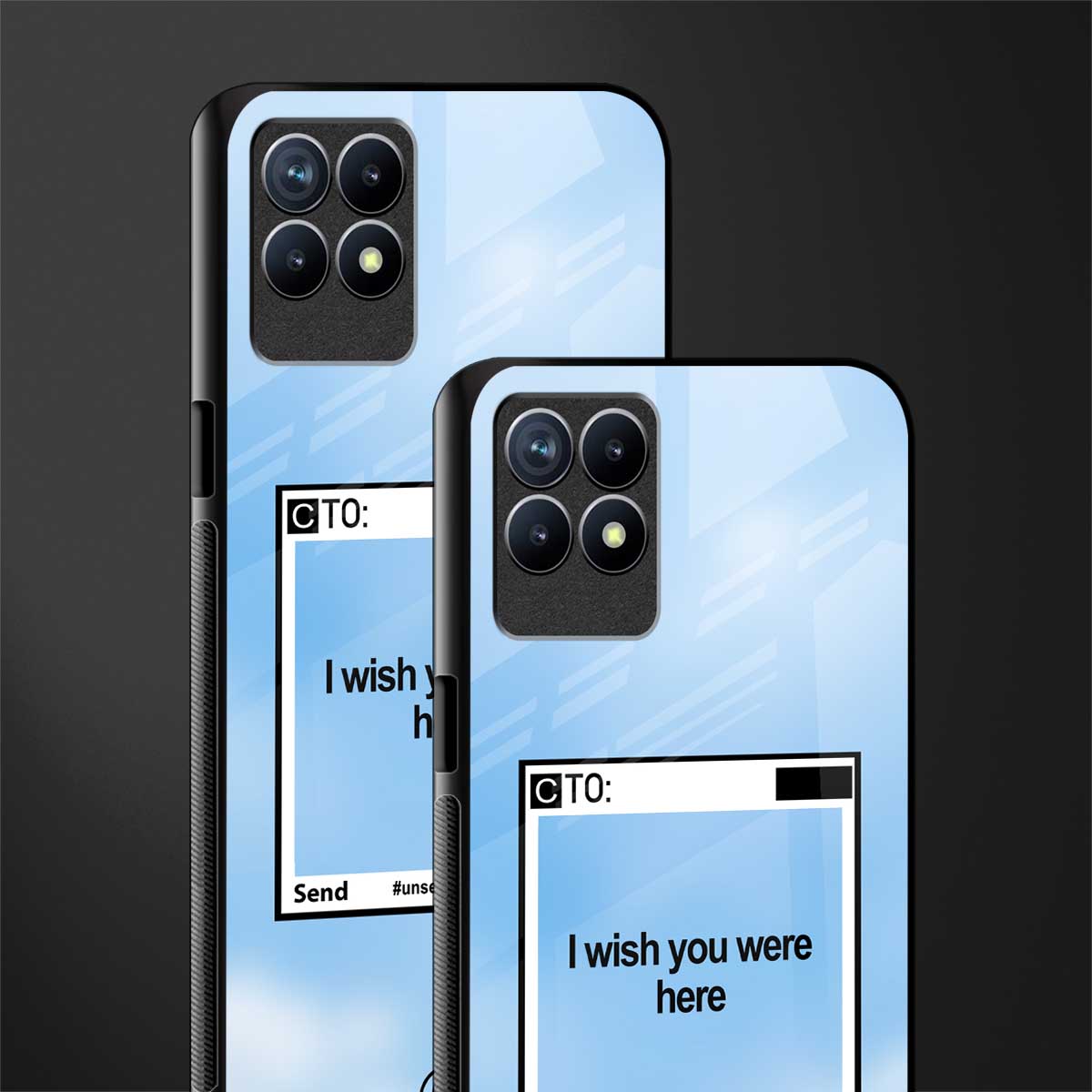 wish you were here glass case for realme 8i image-2