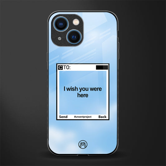 wish you were here glass case for iphone 13 mini image