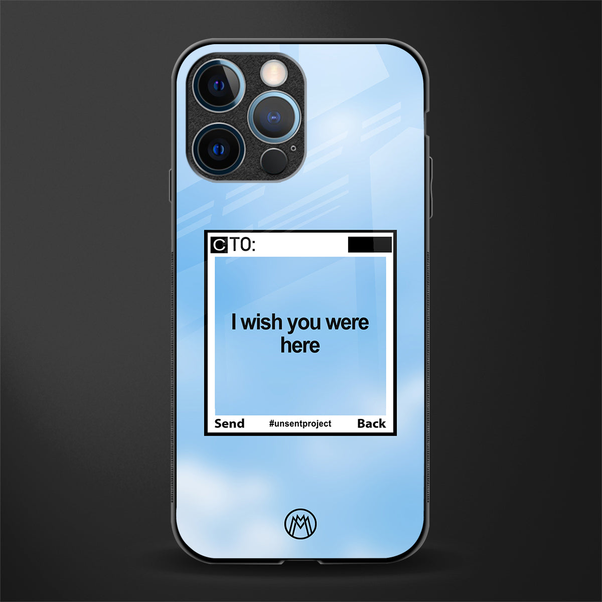 wish you were here glass case for iphone 12 pro image