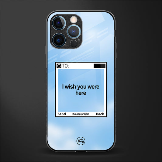wish you were here glass case for iphone 12 pro image