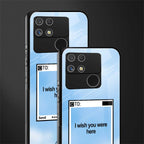 wish you were here back phone cover | glass case for realme narzo 50a