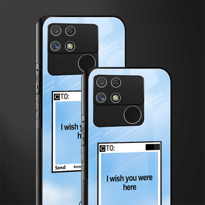 wish you were here back phone cover | glass case for realme narzo 50a