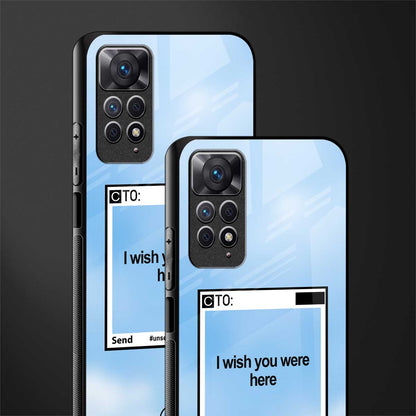wish you were here back phone cover | glass case for redmi note 11 pro plus 4g/5g