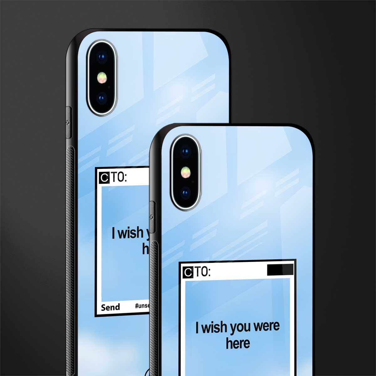 wish you were here glass case for iphone xs image-2