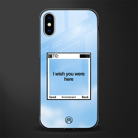 wish you were here glass case for iphone xs image