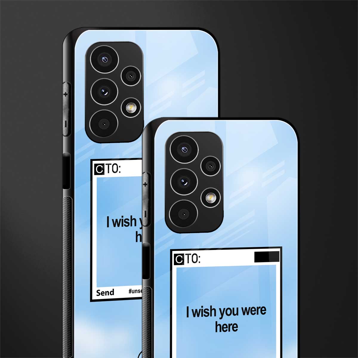 wish you were here back phone cover | glass case for samsung galaxy a13 4g