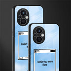 wish you were here back phone cover | glass case for oppo f21 pro 5g
