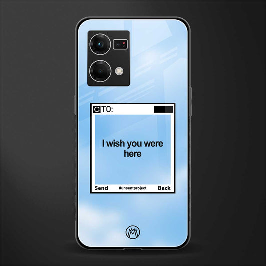 wish you were here back phone cover | glass case for oppo f21 pro 4g