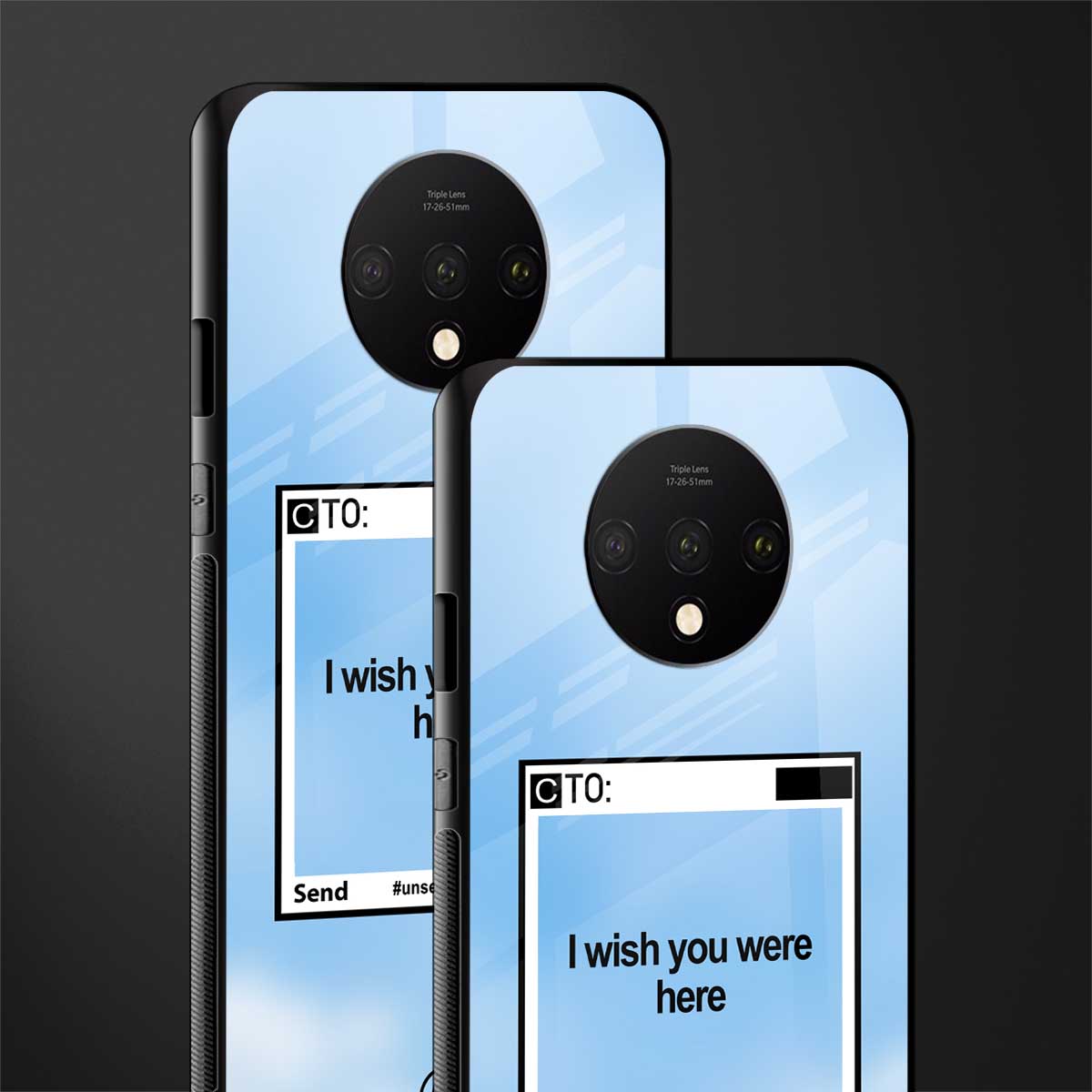 wish you were here glass case for oneplus 7t image-2