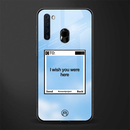 wish you were here glass case for samsung a21 image