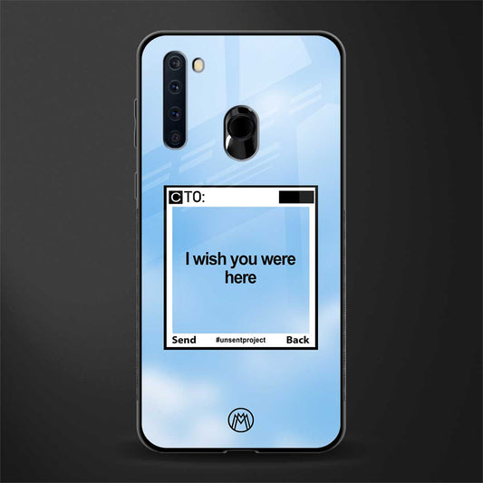 wish you were here glass case for samsung a21 image