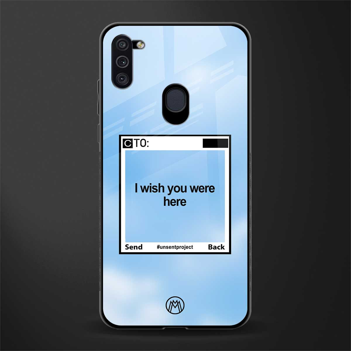 wish you were here glass case for samsung a11 image
