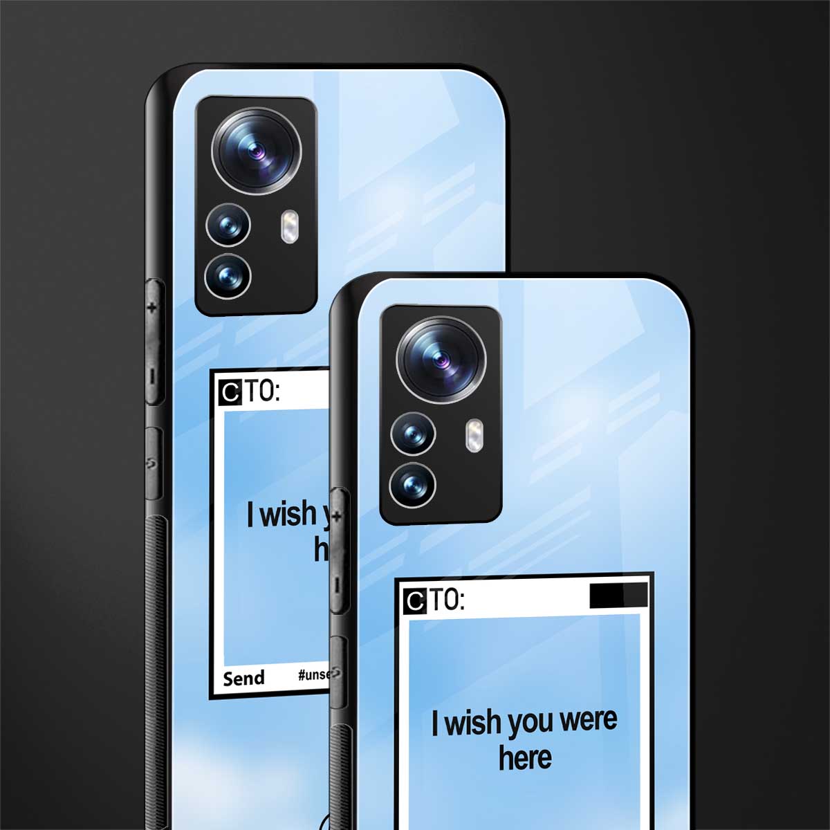 wish you were here back phone cover | glass case for xiaomi 12 pro