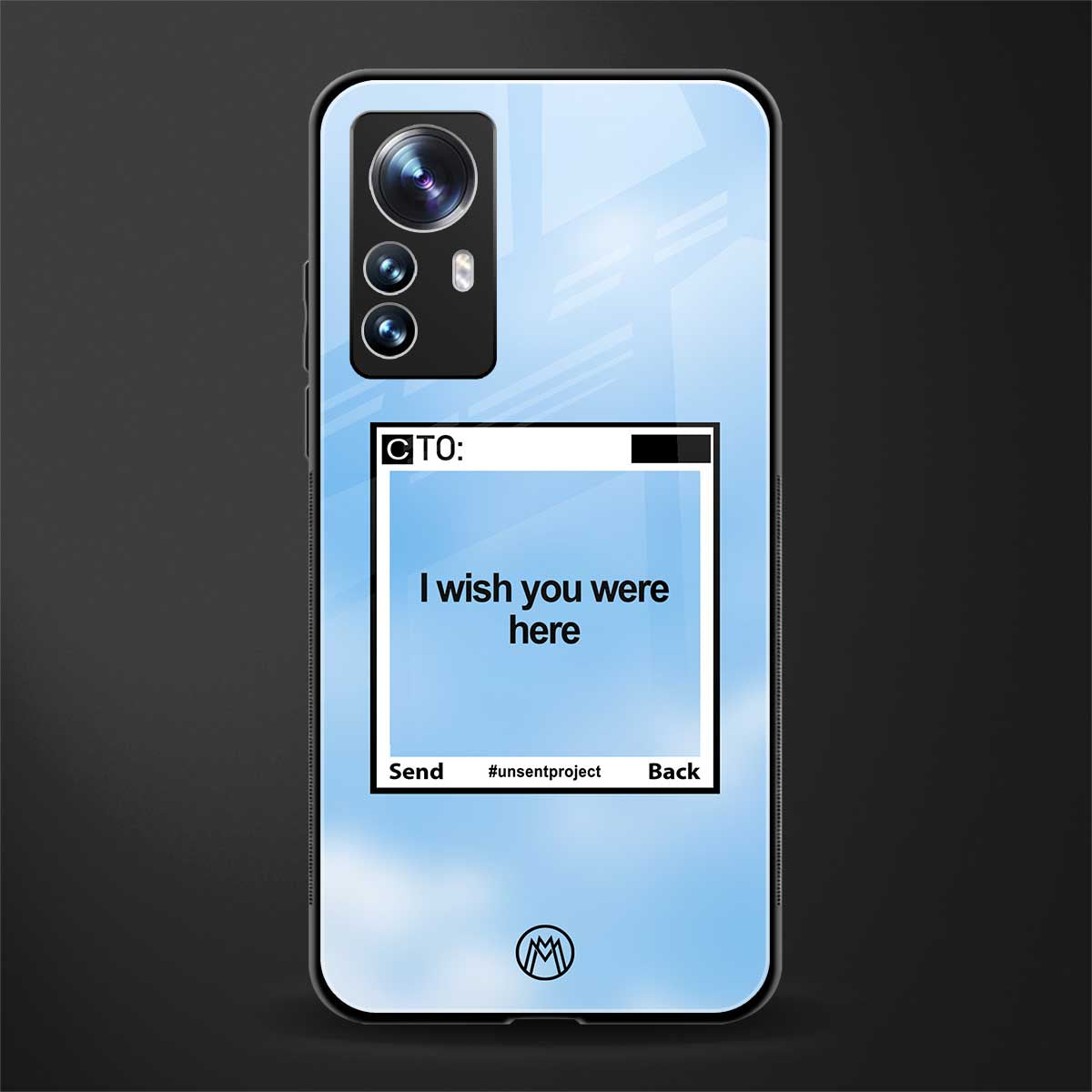 wish you were here back phone cover | glass case for xiaomi 12 pro