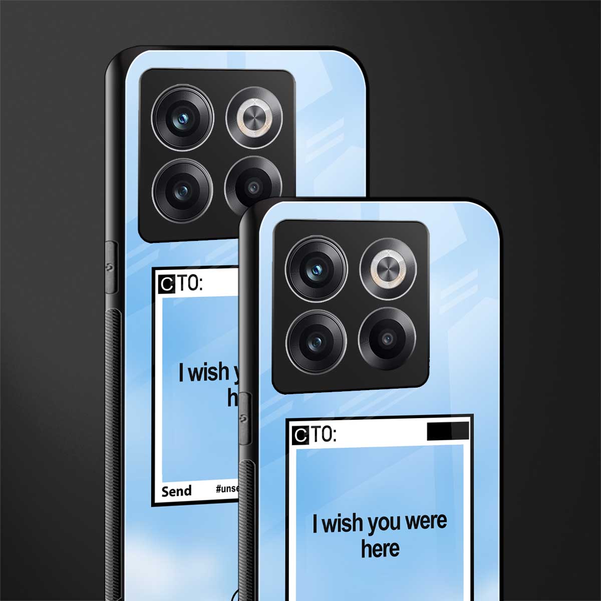 wish you were here back phone cover | glass case for oneplus 10t