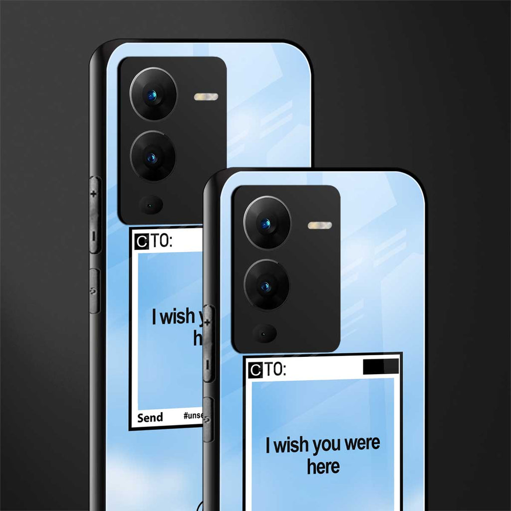 wish you were here back phone cover | glass case for vivo v25 pro 5g
