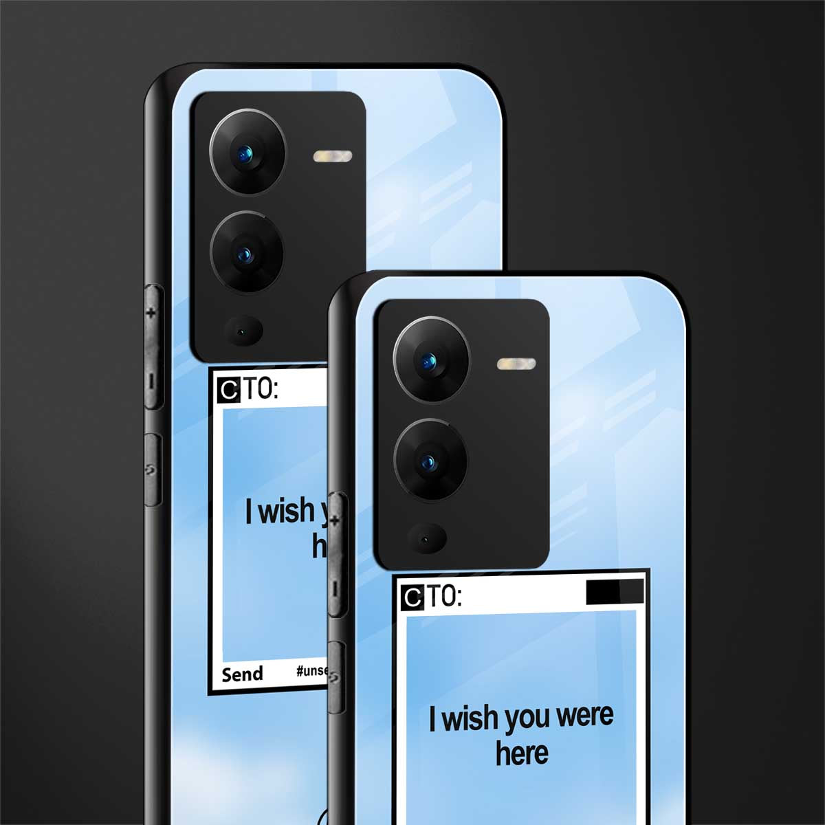wish you were here back phone cover | glass case for vivo v25 pro 5g