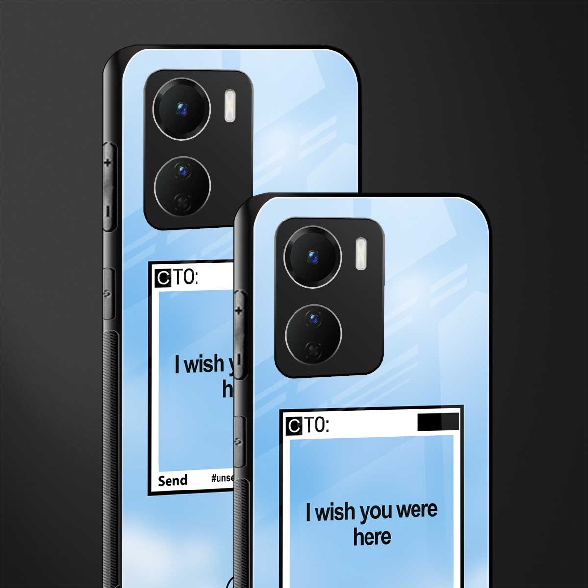 wish you were here back phone cover | glass case for vivo y16