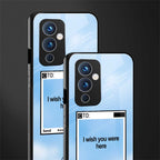 wish you were here back phone cover | glass case for oneplus 9