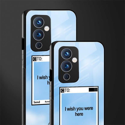 wish you were here back phone cover | glass case for oneplus 9