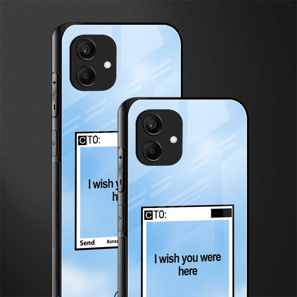 wish you were here back phone cover | glass case for samsung galaxy a04