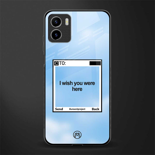 wish you were here back phone cover | glass case for vivo y72