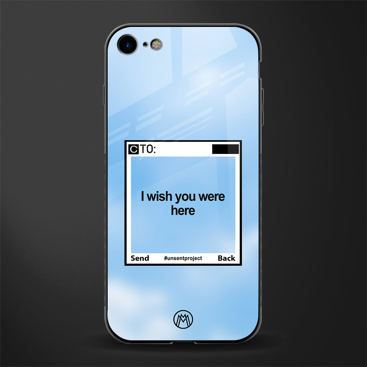 wish you were here glass case for iphone se 2020 image