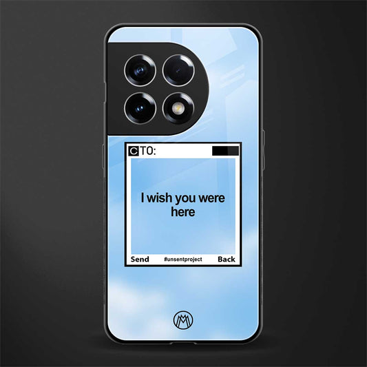 wish you were here back phone cover | glass case for oneplus 11r