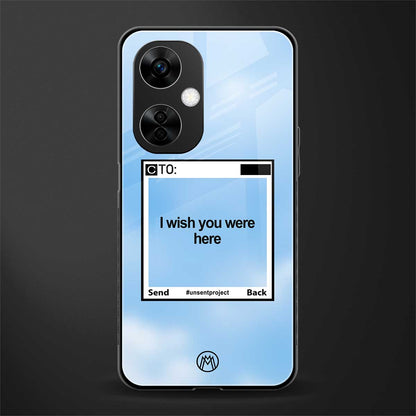 wish you were here back phone cover | glass case for oneplus nord ce 3 lite