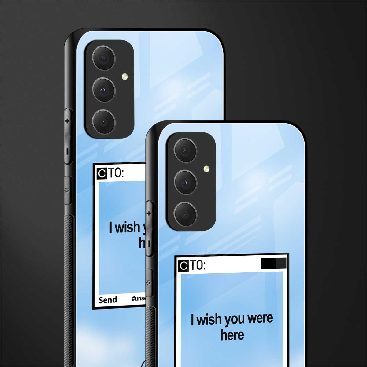 wish you were here back phone cover | glass case for samsung galaxy a54 5g
