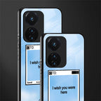 wish you were here back phone cover | glass case for vivo t1 44w 4g