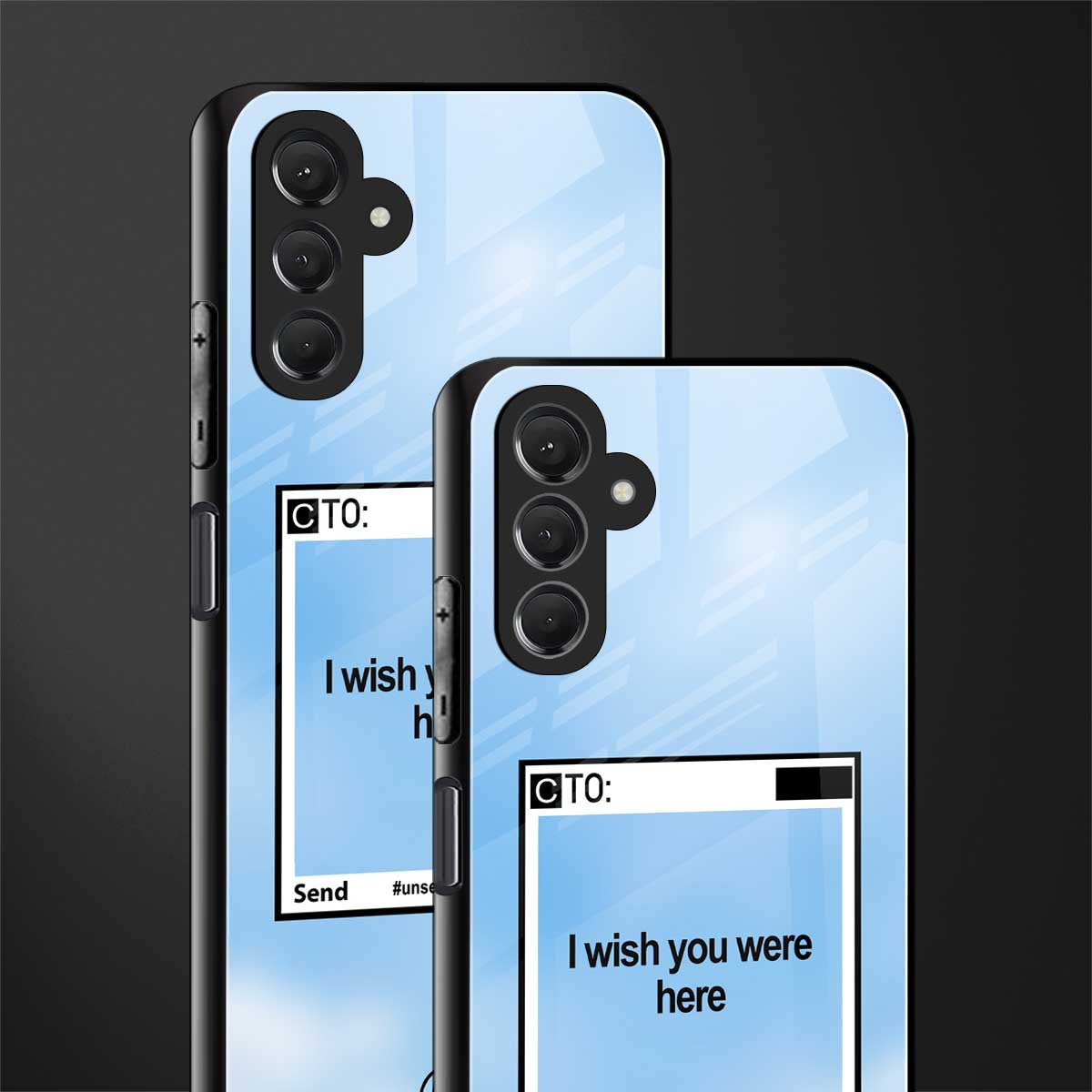 wish you were here back phone cover | glass case for samsun galaxy a24 4g