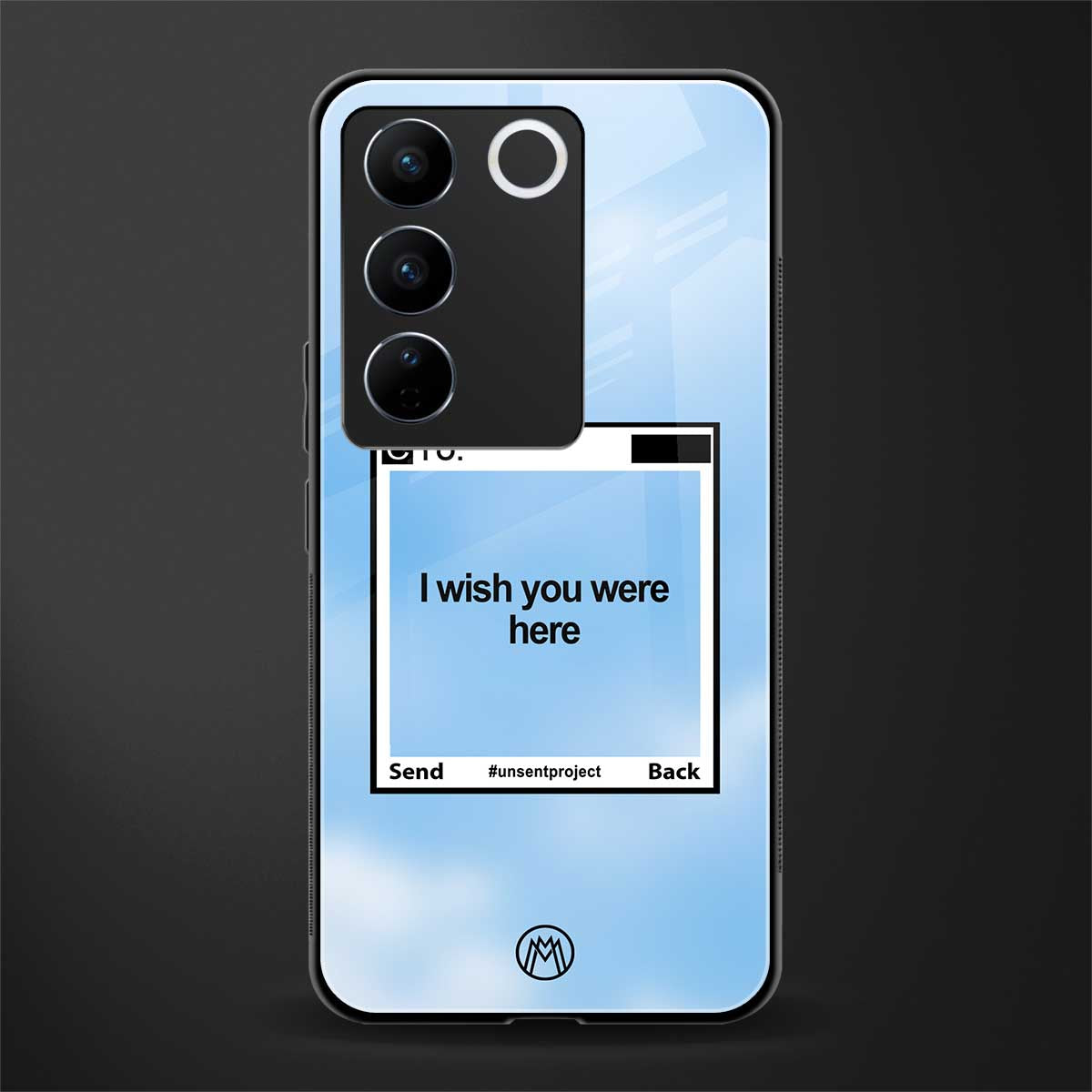 wish you were here back phone cover | glass case for vivo v27 pro 5g