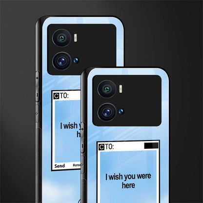 wish you were here back phone cover | glass case for iQOO 9 Pro