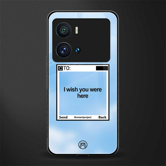 wish you were here back phone cover | glass case for iQOO 9 Pro