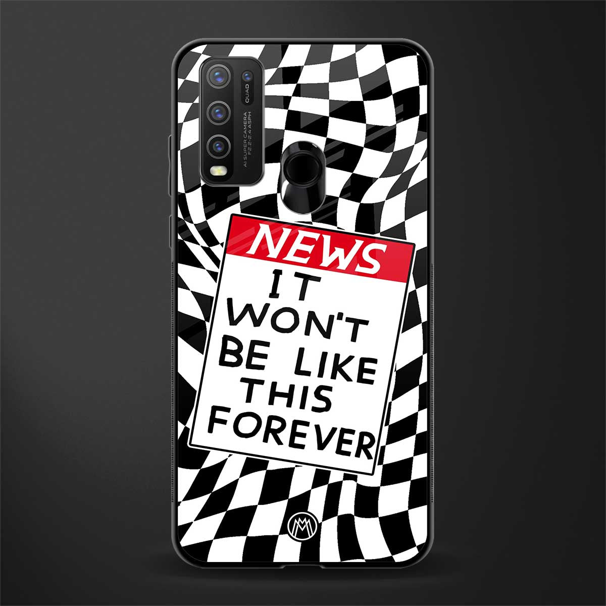 won't be like this forever glass case for vivo y30 image