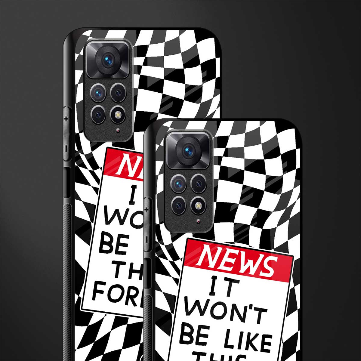 won't be like this forever back phone cover | glass case for redmi note 11 pro plus 4g/5g