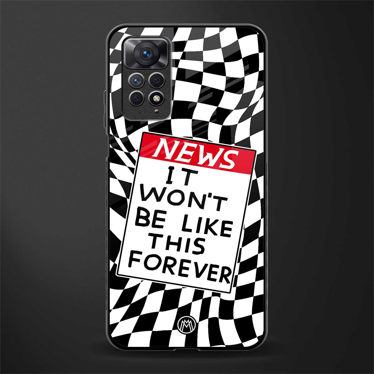 won't be like this forever back phone cover | glass case for redmi note 11 pro plus 4g/5g
