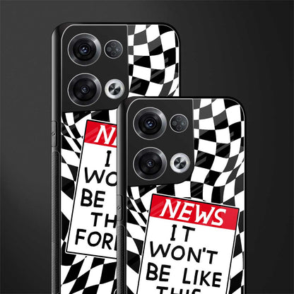 won't be like this forever back phone cover | glass case for oppo reno 8