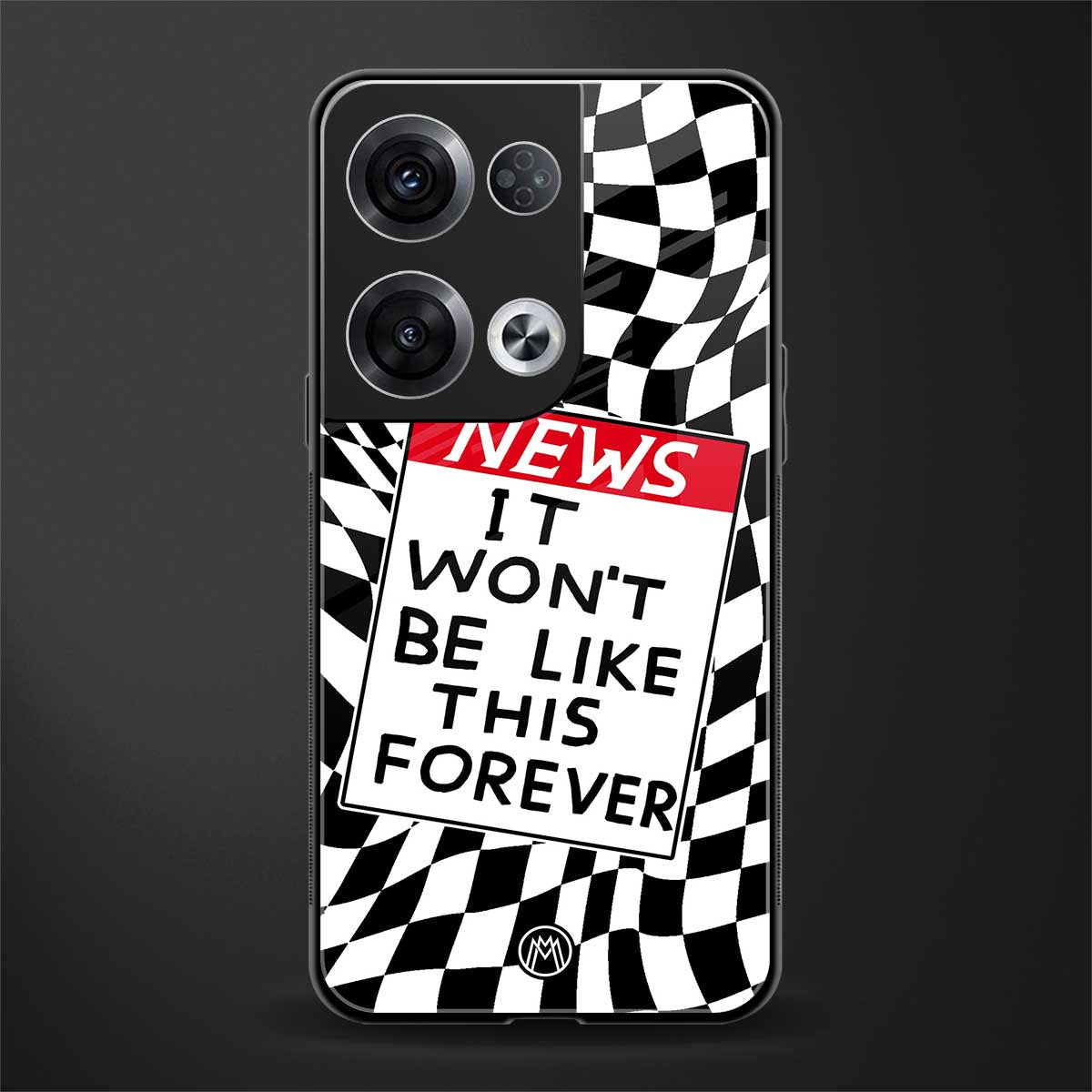 won't be like this forever back phone cover | glass case for oppo reno 8