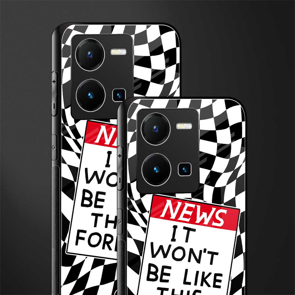 won't be like this forever back phone cover | glass case for vivo y35 4g