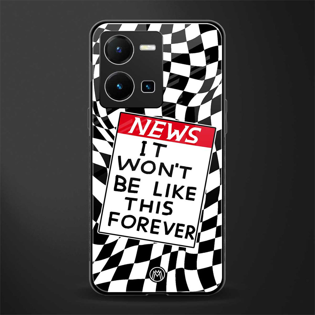 won't be like this forever back phone cover | glass case for vivo y35 4g