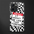 won't be like this forever back phone cover | glass case for vivo y35 4g