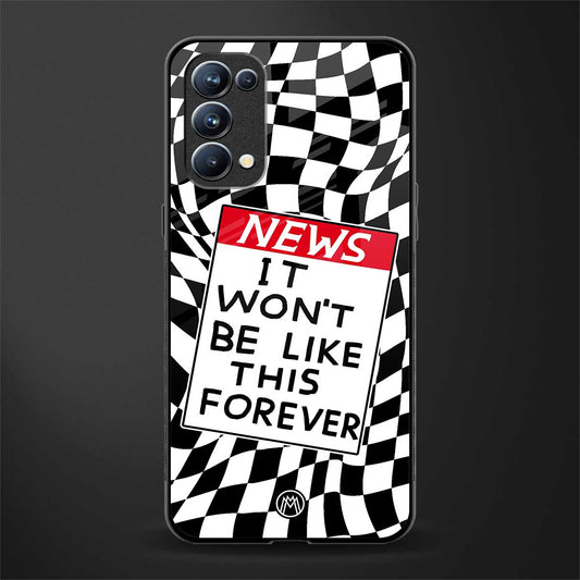 won't be like this forever back phone cover | glass case for oppo reno 5