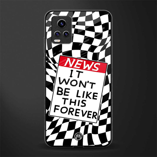 won't be like this forever back phone cover | glass case for vivo v21e 4g