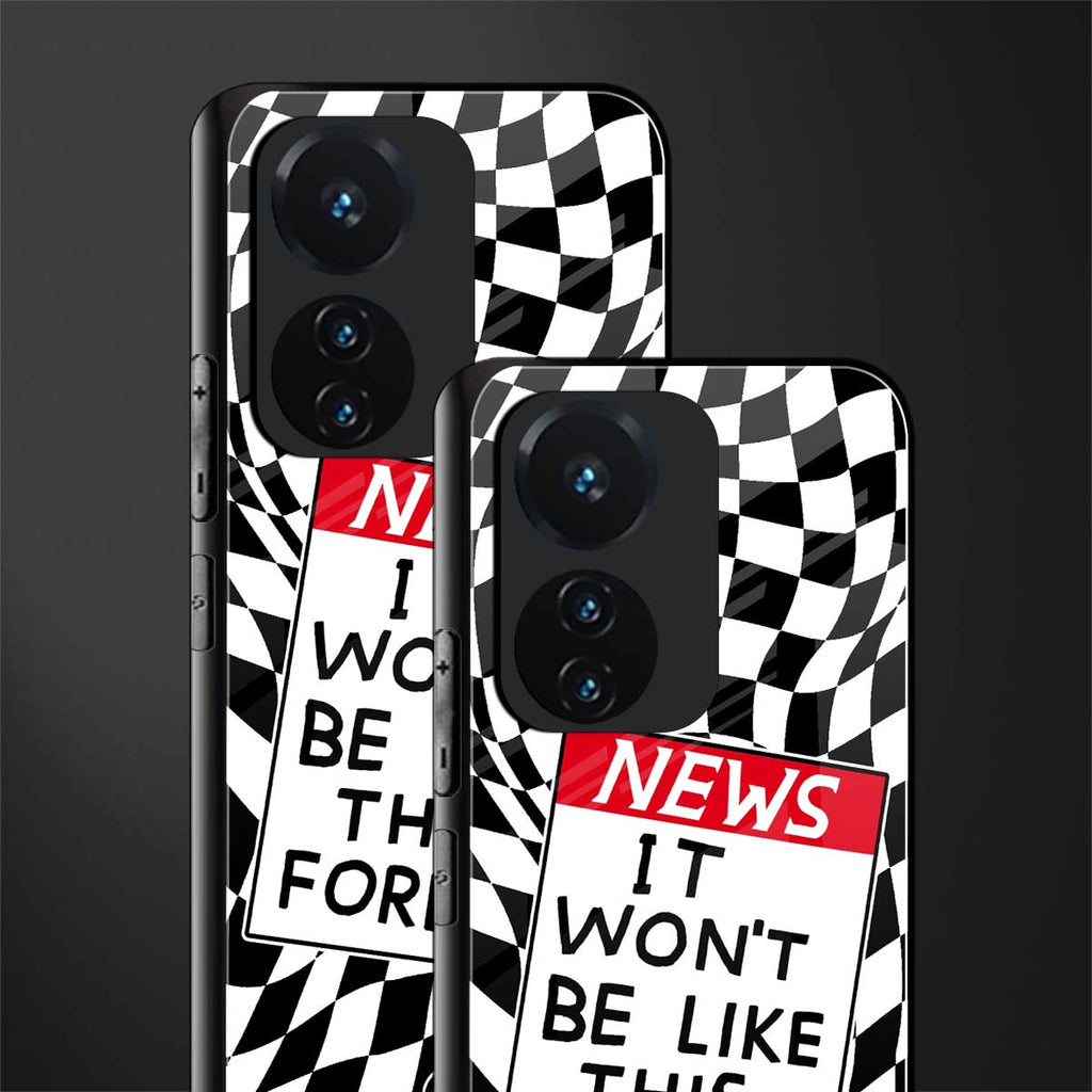 won't be like this forever back phone cover | glass case for vivo t1 44w 4g