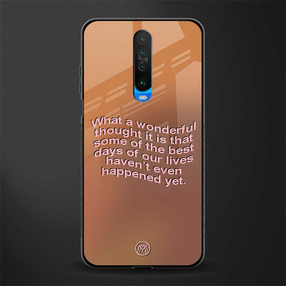 wonderful thought glass case for poco x2 image