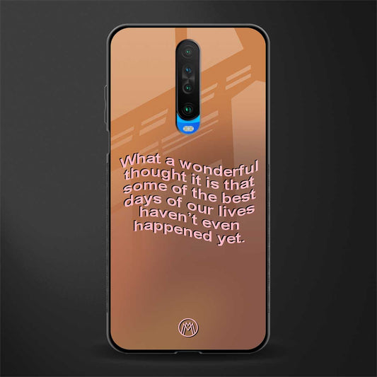 wonderful thought glass case for poco x2 image