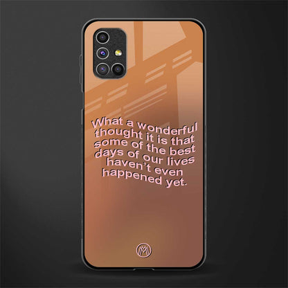 wonderful thought glass case for samsung galaxy m51 image