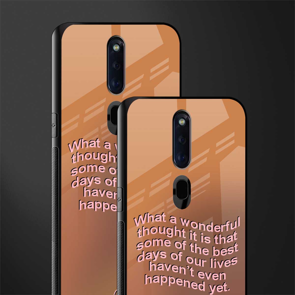 wonderful thought glass case for oppo f11 pro image-2